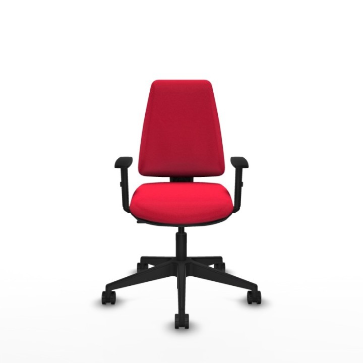 Elche CP bali rojo brazos 1D base piramidal ruedas nailon 65mm