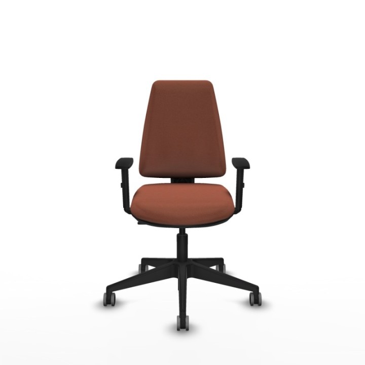 Elche CP bali marrón brazos 1D base piramidal ruedas engomadas 65mm