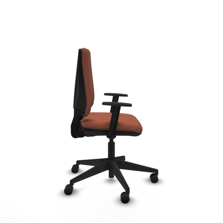 Elche CP bali marrón brazos 1D base piramidal ruedas nailon 65mm