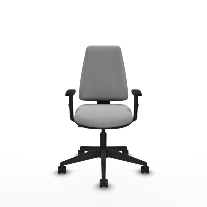 Elche CP bali gris claro brazos 1D base piramidal ruedas nailon 65mm