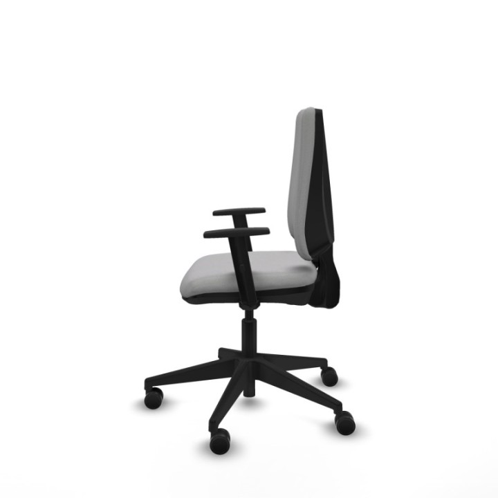 Elche CP bali gris claro brazos 1D base piramidal ruedas nailon 65mm