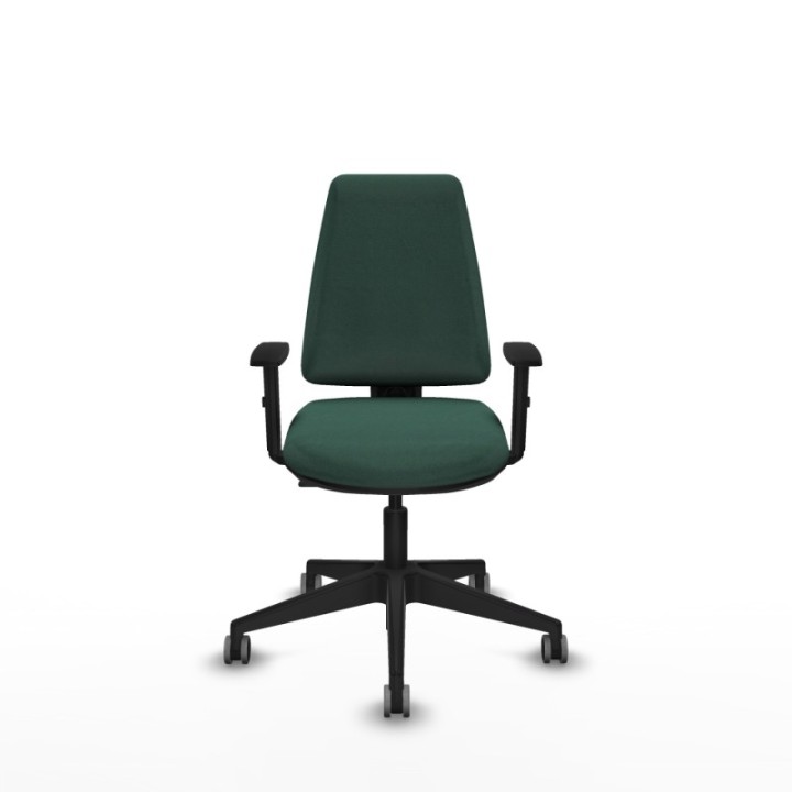 Elche CP bali verde botella brazos 1D base piramidal ruedas engomadas 65mm