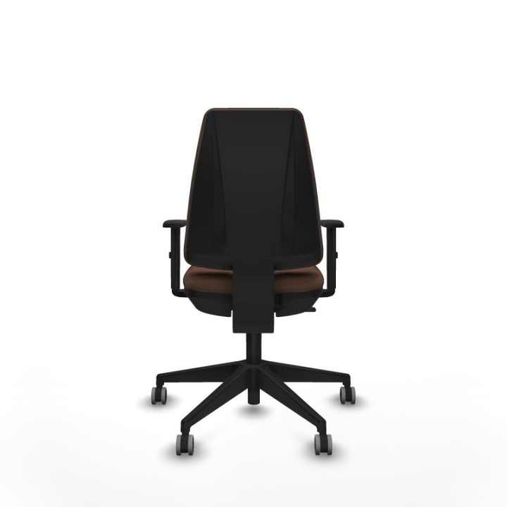 Elche CP bali marrón oscuro brazos 1D base piramidal ruedas engomadas 65mm