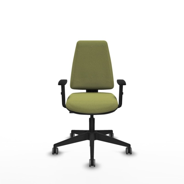 Elche CP bali verde oliva brazos 1D base piramidal ruedas engomadas 65mm