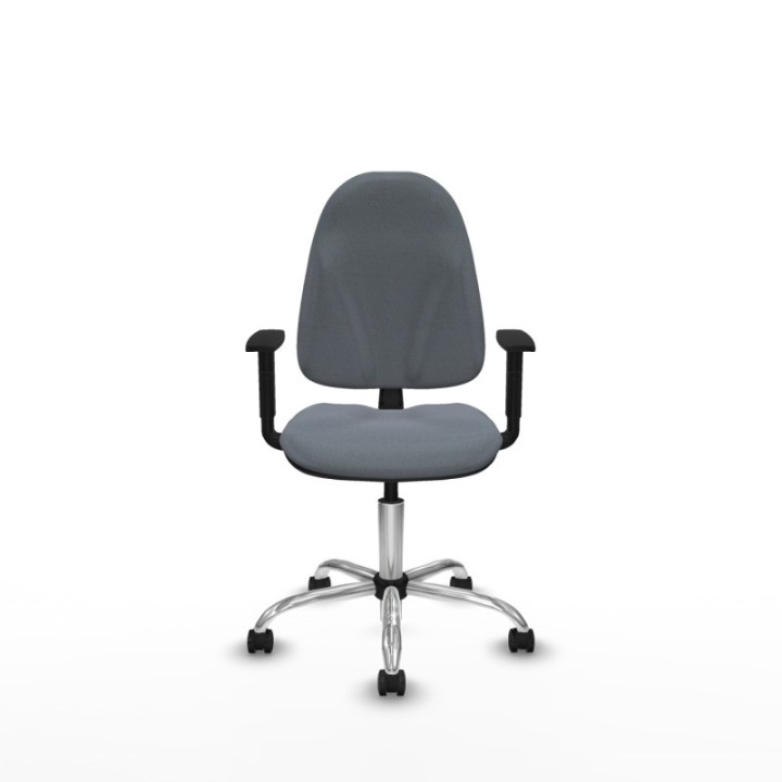 Algarra CP bali gris brazos 1D base cromada ruedas engomadas 50mm