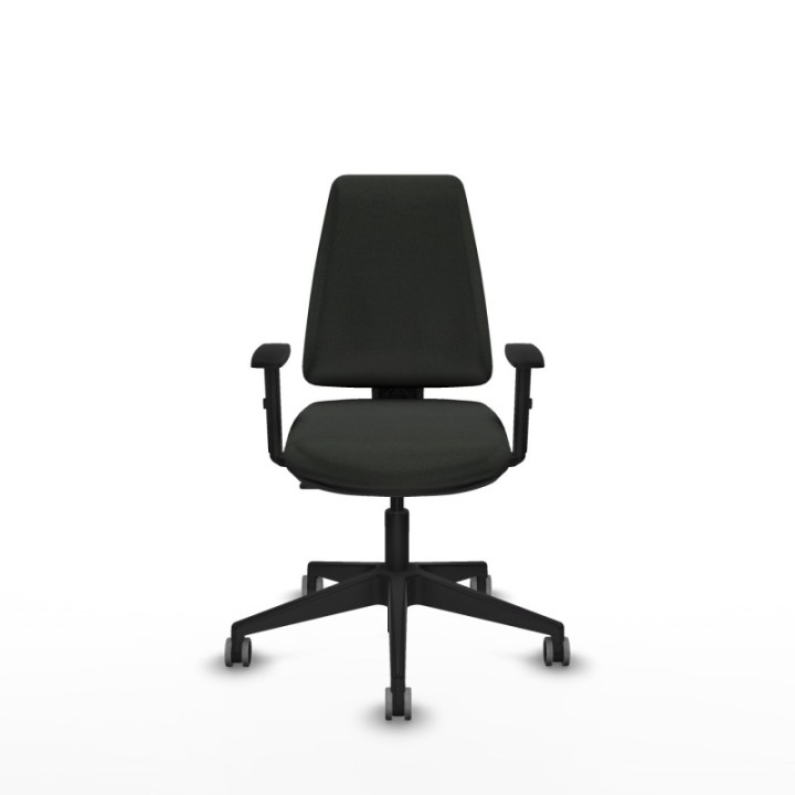 Elche CP bali negro brazos 1D base piramidal ruedas engomadas 65mm