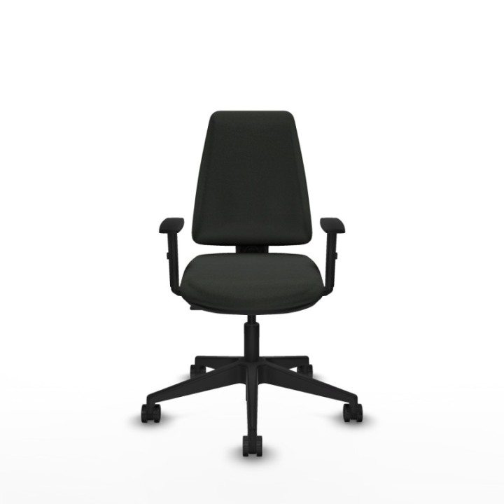 Elche CP bali negro brazos 1D base piramidal ruedas nailon 65mm