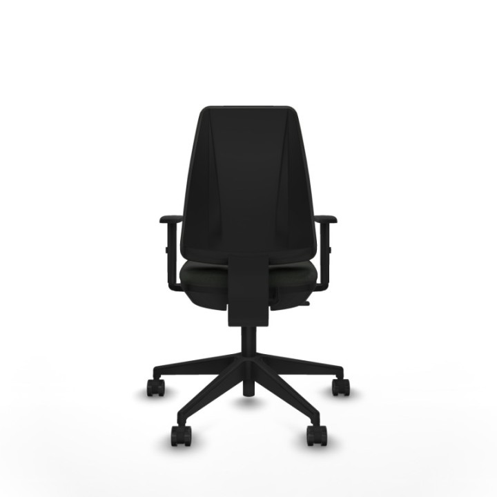 Elche CP bali negro brazos 1D base piramidal ruedas nailon 65mm