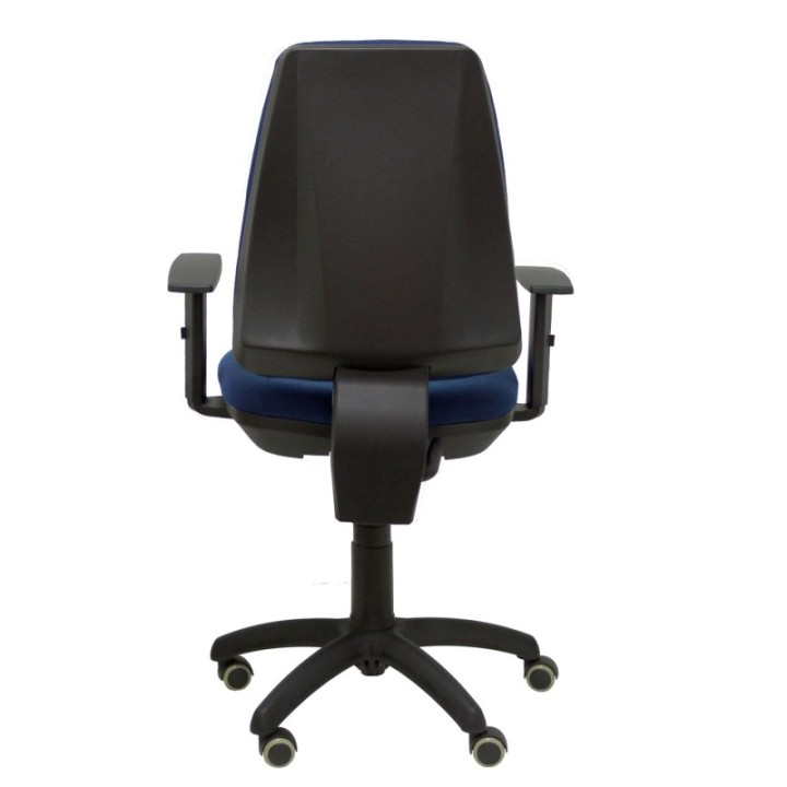 Silla Elche CP bali azul marino brazos regulables ruedas de parqué