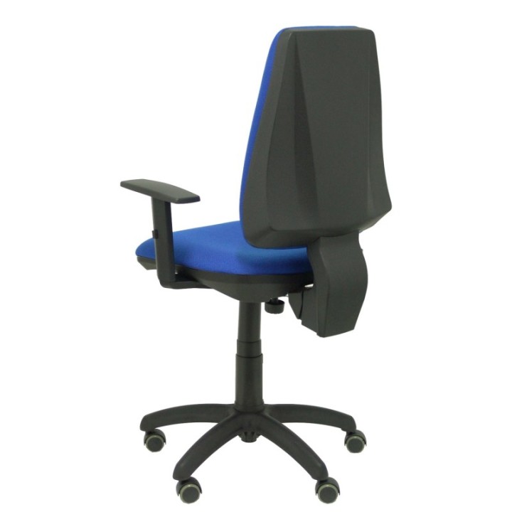 Silla Elche CP bali azul brazos regulables ruedas de parqué