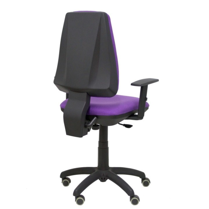 Silla Elche CP bali lila brazos regulables ruedas de parqué