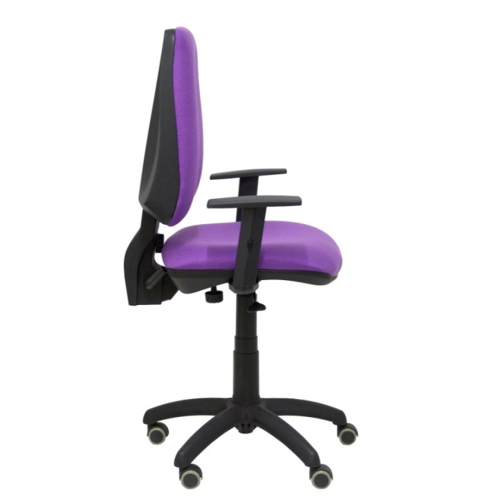 Silla Elche CP bali lila brazos regulables ruedas de parqué