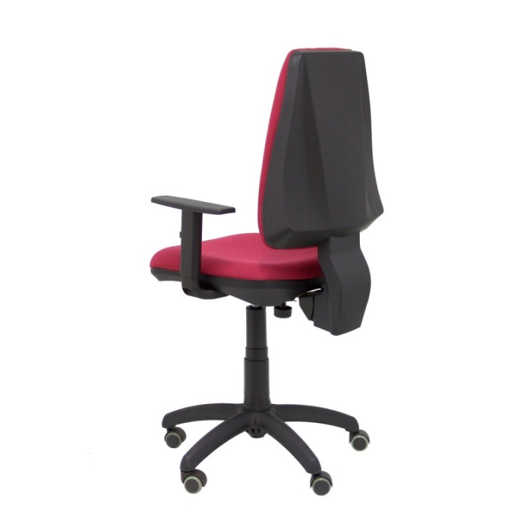 Silla Elche CP bali granate brazos regulables ruedas de parqué