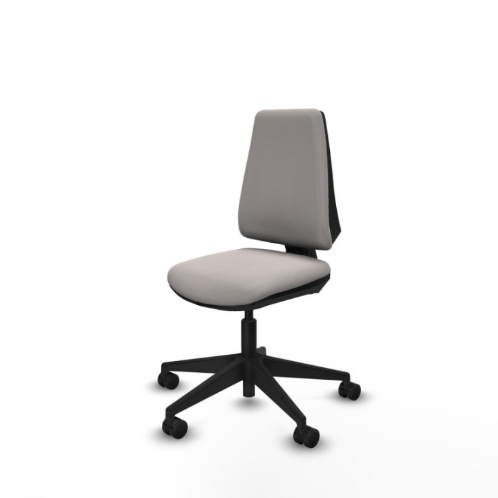 Elche CP similpiel blanco base piramidal ruedas nailon 65mm