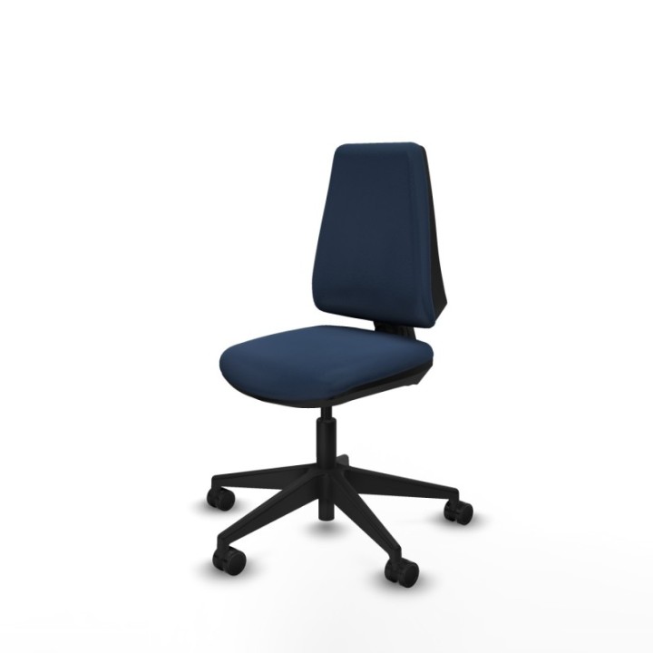 Elche CP similpiel azul marino base piramidal ruedas nailon 65mm