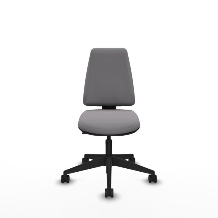 Elche CP similpiel gris base piramidal ruedas nailon 65mm