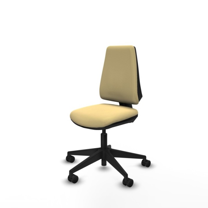 Elche CP similpiel crema base piramidal ruedas nailon 65mm