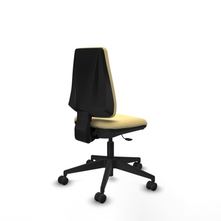 Elche CP similpiel crema base piramidal ruedas nailon 65mm