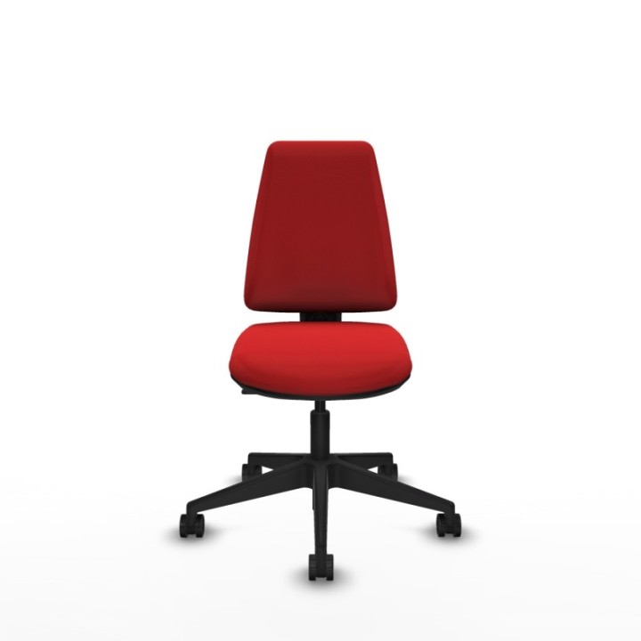 Elche CP similpiel rojo base piramidal ruedas nailon 65mm