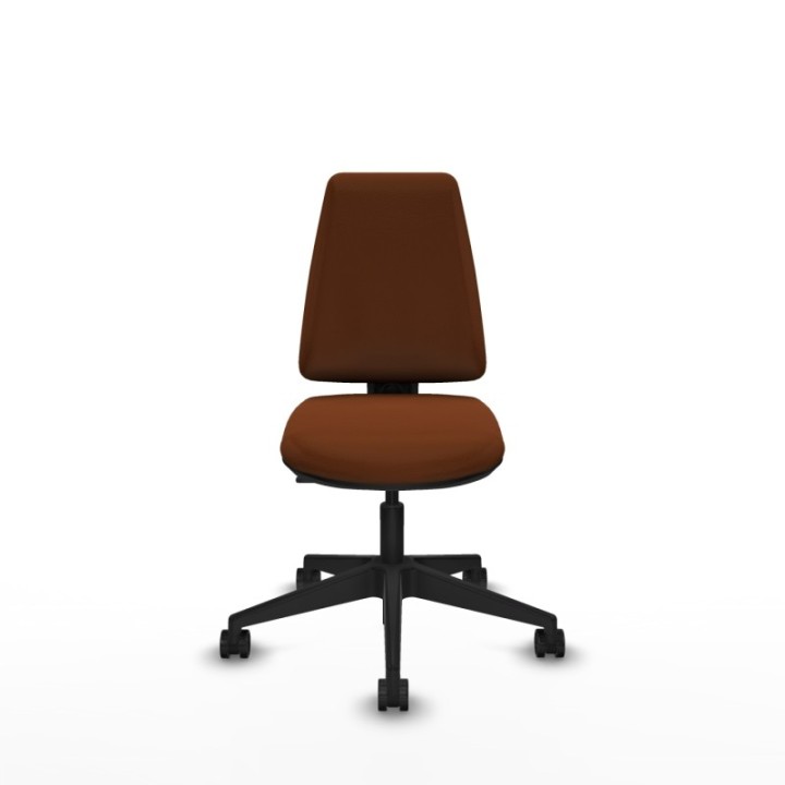 Elche CP similpiel marrón base piramidal ruedas nailon 65mm