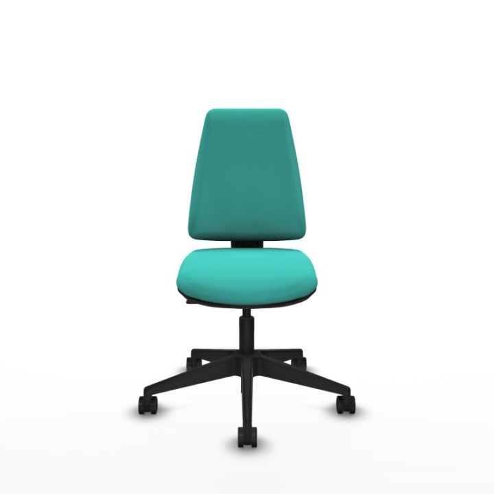 Elche CP similpiel turquesa base piramidal ruedas nailon 65mm