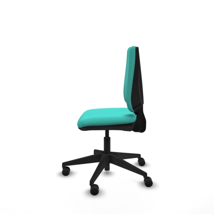 Elche CP similpiel turquesa base piramidal ruedas nailon 65mm