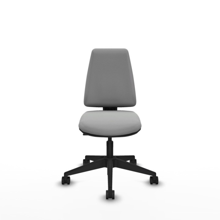 Elche CP similpiel gris claro base piramidal ruedas nailon 65mm