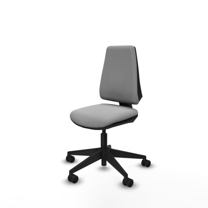 Elche CP similpiel gris claro base piramidal ruedas nailon 65mm