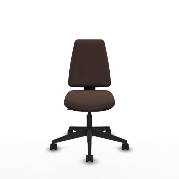 Elche CP similpiel marrón oscuro base piramidal ruedas nailon 65mm