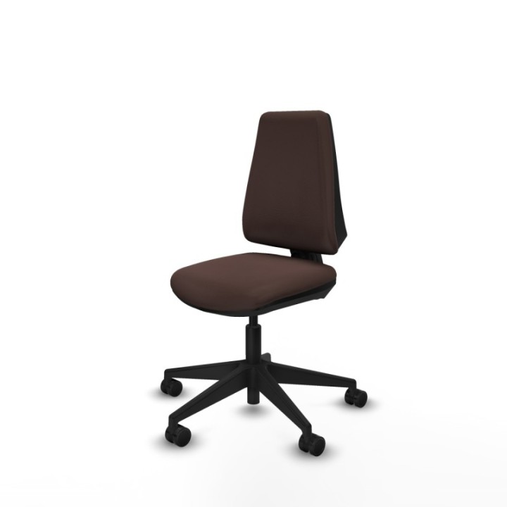 Elche CP similpiel marrón oscuro base piramidal ruedas nailon 65mm