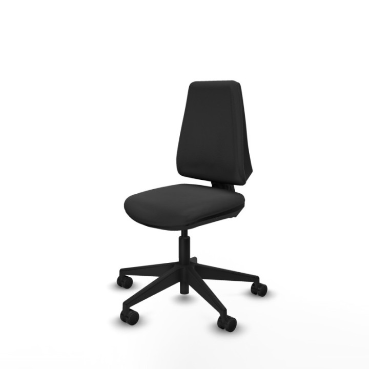 Elche CP similpiel gris oscuro base piramidal ruedas nailon 65mm