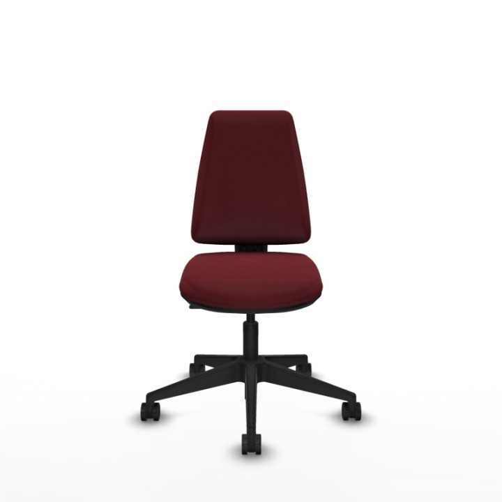 Elche CP similpiel granate base piramidal ruedas nailon 65mm