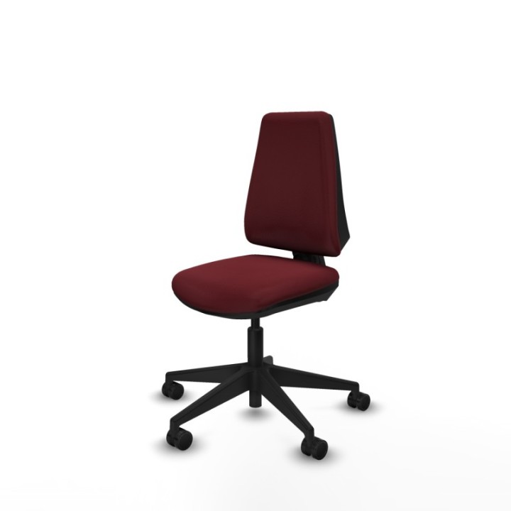 Elche CP similpiel granate base piramidal ruedas nailon 65mm