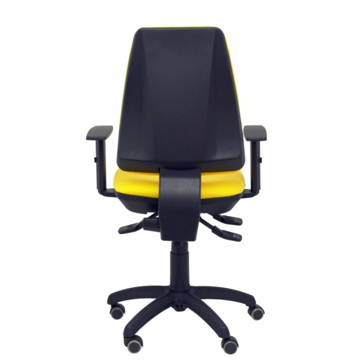 Silla Elche S bali amarillo brazos regulables ruedas de parqué