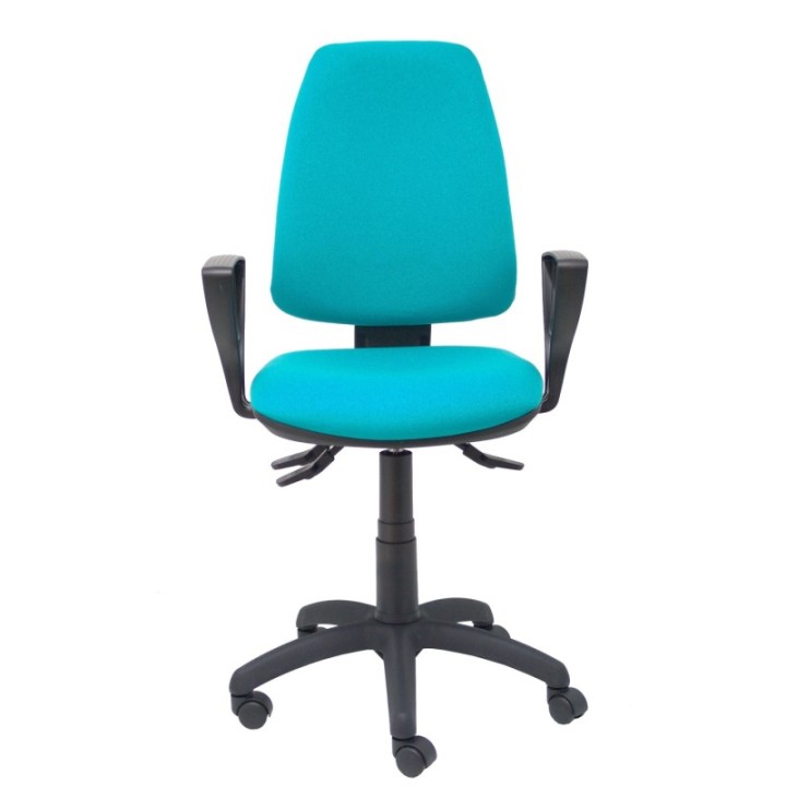Silla Elche S bali turquesa brazos fijos