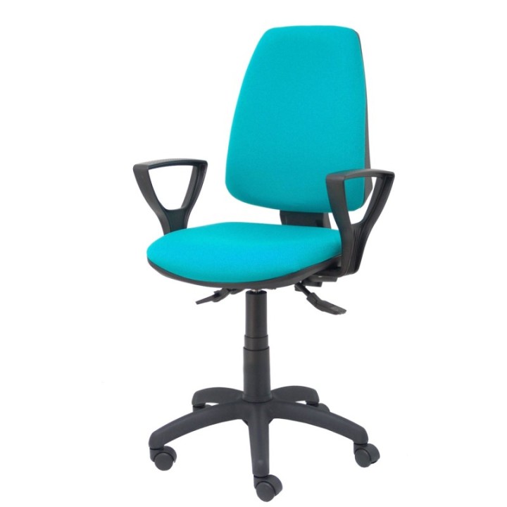 Silla Elche S bali turquesa brazos fijos