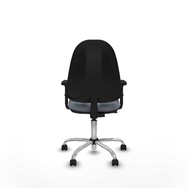 Algarra CP bali gris brazos 2D base cromada ruedas engomadas 50mm