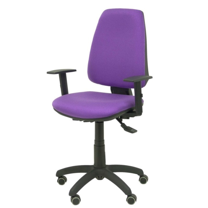 Silla Elche S bali lila brazos regulables ruedas de parqué