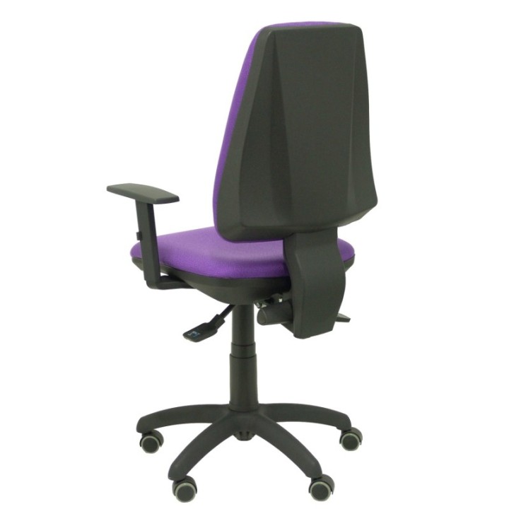 Silla Elche S bali lila brazos regulables ruedas de parqué