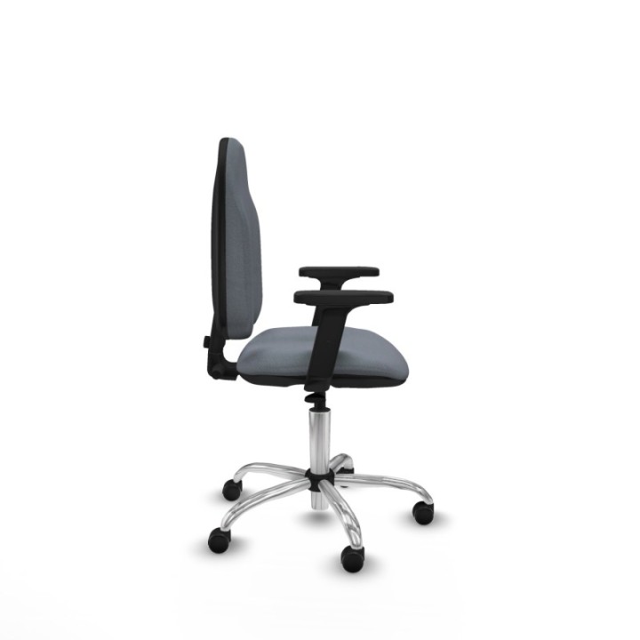 Algarra CP bali gris brazos 2D base cromada ruedas engomadas 50mm