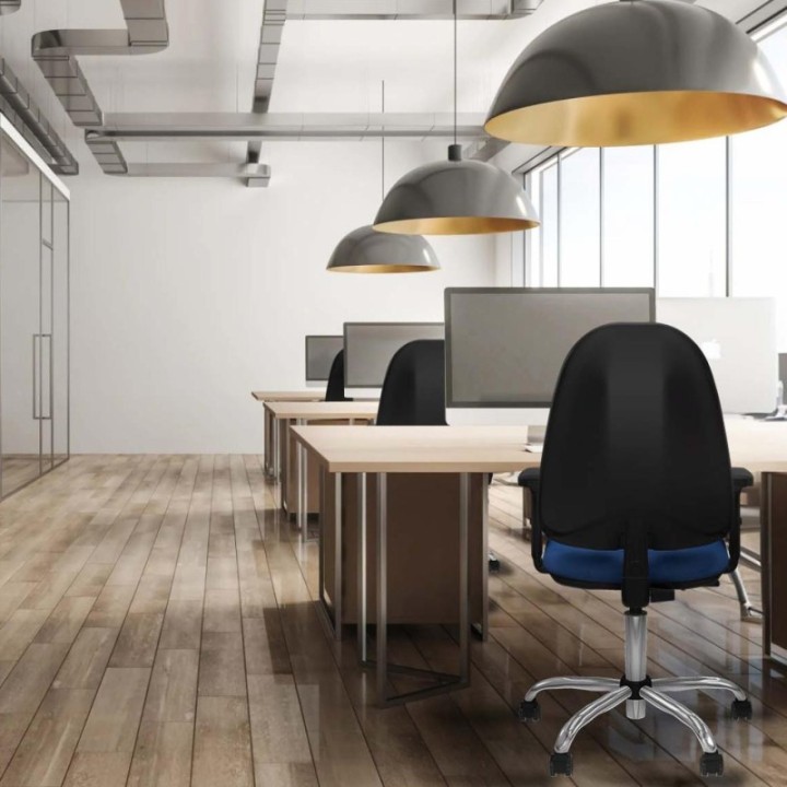 Algarra CP bali gris brazos 2D base cromada ruedas engomadas 50mm