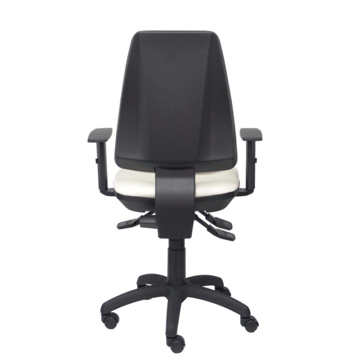 Silla Elche S similpiel blanco brazos regulables