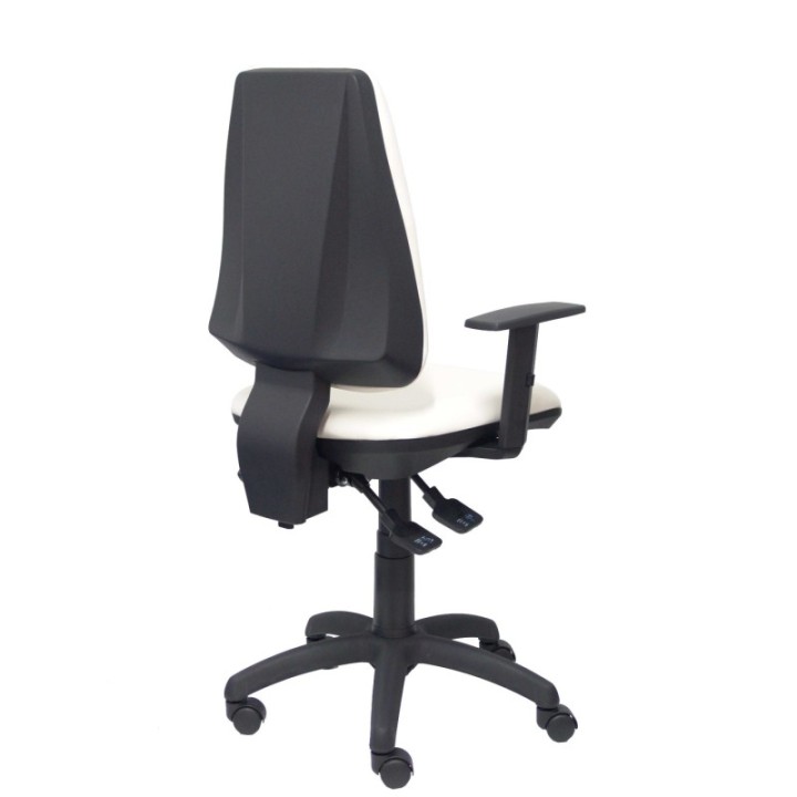 Silla Elche S similpiel blanco brazos regulables