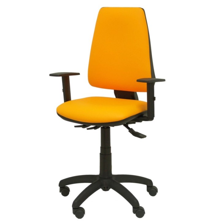 Silla Elche S similpiel naranja brazos regulables