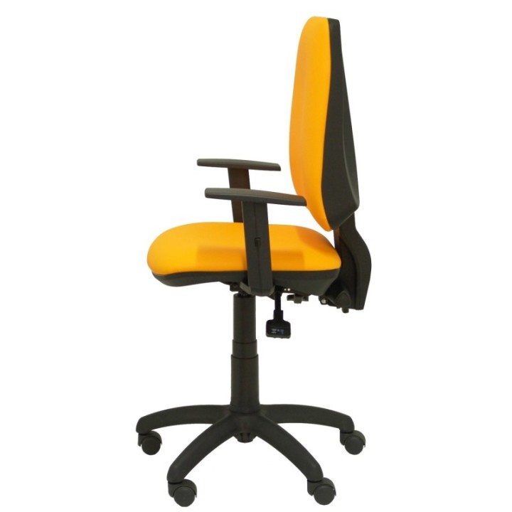 Silla Elche S similpiel naranja brazos regulables