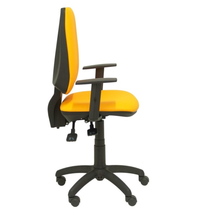 Silla Elche S similpiel naranja brazos regulables