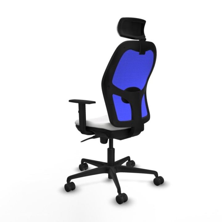 Jorquera sincro malla azul bali blanco brazos 1D base nailon cabecero 2D ruedas 65mm nailon