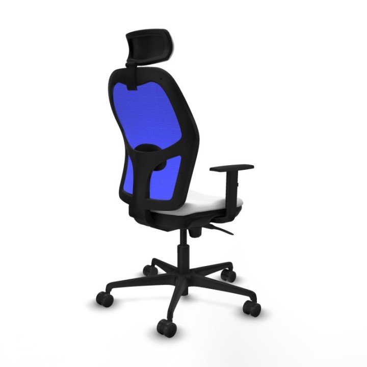 Jorquera sincro malla azul bali blanco brazos 1D base nailon cabecero 2D ruedas 65mm nailon