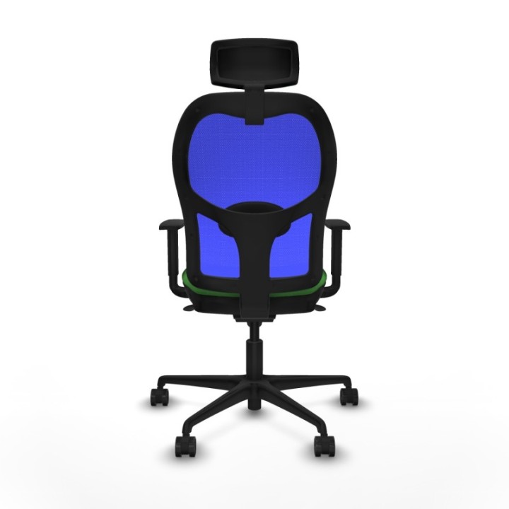 Jorquera sincro malla azul bali verde brazos 1D base nailon cabecero 2D ruedas 65mm nailon