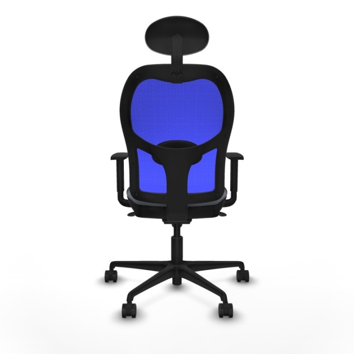 Jorquera sincro malla azul bali gris brazos 1D base nailon cabecero fijo ruedas 65mm nailon